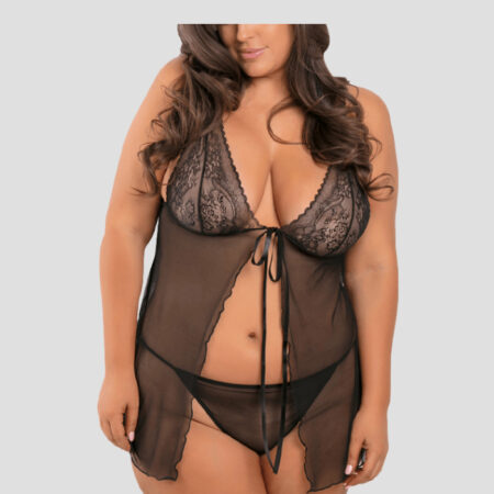 Baby doll negro talla plus 1011